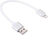 Oplader en Data USB Kabel voor iPod Touch - iPad - iPhone 20cm. Zilver