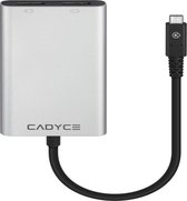 Cadyce CA-T3DP tussenstuk voor kabels DisplayPort x 2 Thunderbolt 3 Zilver