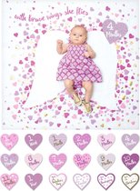 Lulujo Baby's First Year swaddle & cards - With brave wings she flies