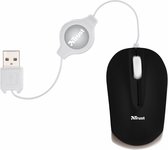 Trust Nanou Retractable - Mini Muis - Zwart