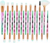 Make-Up Kwasten Set 20 Stuks - Groen