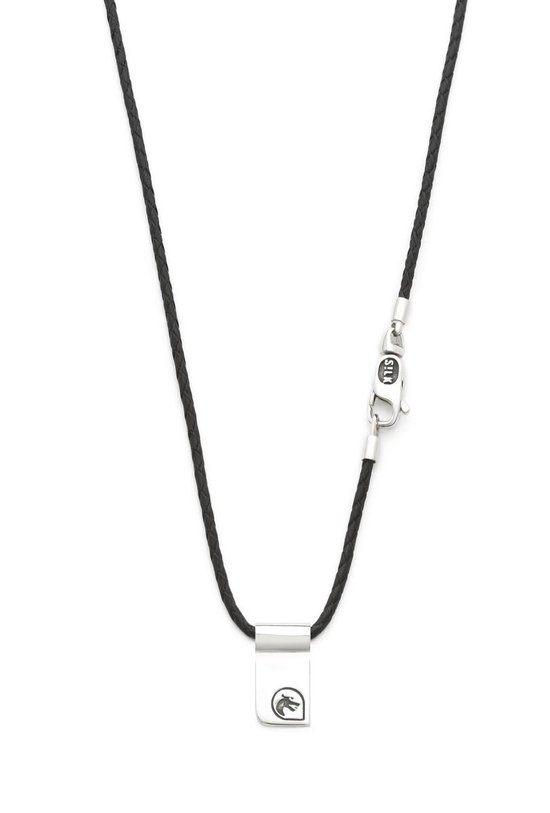 SILK Jewellery - Zilveren Collier / Ketting - Chevron - 183BLK.60 - Maat 60