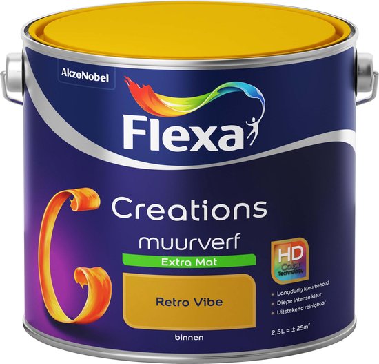 Flexa Creations - Muurverf Extra Mat - Retro Vibe - 2,5 liter