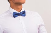 Premium Ties - Vlinderdas Heren - Vlinderstrik - Strik - Katoen - Blauw