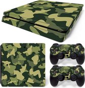 Army Camo / Groen Zwart - PS4 Slim Console Skins PlayStation Stickers