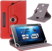 Xssive Universele Tablet Hoes voor 7 inch Tablet - 360° draaibaar - Rood