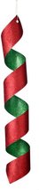 Kerst spiraal rood groen 80 cm