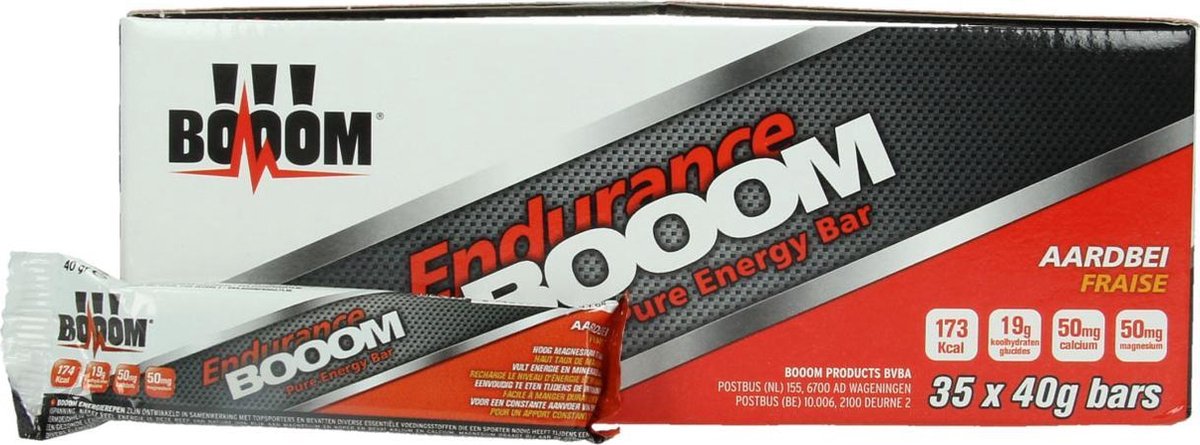 Goedkoopste BOOOM Energy Reep Aardbei 40gr - 35 stuks