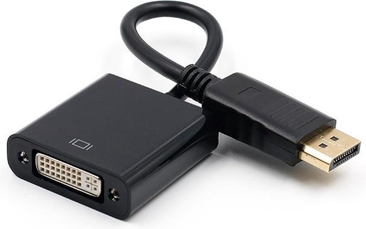DrPhone Displayport(DP) naar DVI Adapter - Displayport-naar DVI Kabel / Converter / Ondersteuning 1080P - Zwart
