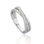 Glow - Zilveren ring met steen gerodineerd