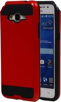 Rood Bestcases Tough Armor TPU Back Cover Samsung Galaxy Grand Prime Hoesje