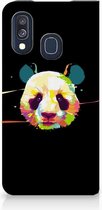 Geschikt voor Samsung Galaxy A40 Standcase Hoesje Design Panda Color