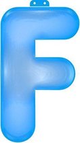 Opblaas letter F blauw