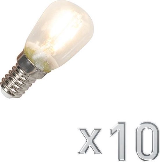 Calex Set van 10 LED filament schakelbordlamp E14 240V 1W 100lm T26 |  bol.com