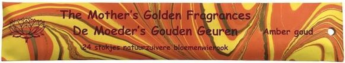 Wierook Amber Goud - De Moeders Gouden Geuren - 24 lange wierook stokjes Natuurzuivere Bloemenwierook