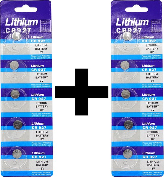 10 Stuks 3V Knoopcel Batterij Lithium Cell CR927 Horloge Batterij