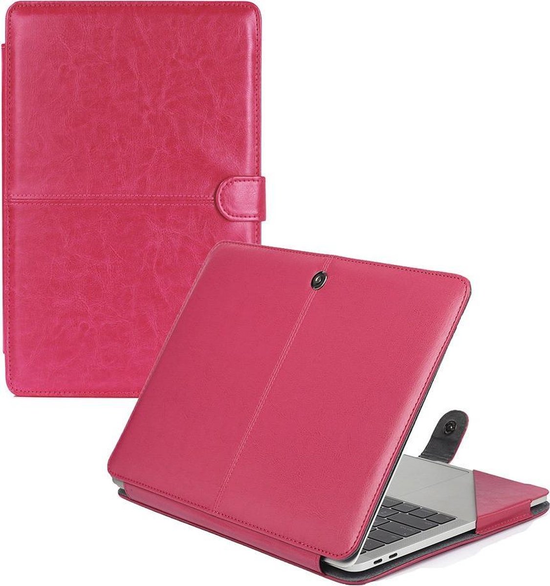 Leolee 13 Pouces Housse Ordinateur Portable Cuir PU PC Sacoche Compatible MacBook Air 2016/2017/2018 et MacBook Pro A1706/A1989/A1708 avec Petit Etui 