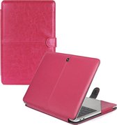 PU Lederen Skin Sleeve Geschikt Voor Apple Macbook Pro 13 13.3 Inch 2016/2017/2018 - Laptop Cover Hoes Soft Case - Bescherming Protector - Roze