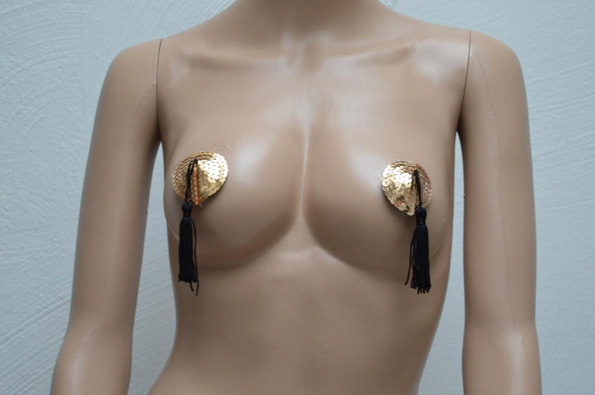 Goedkoopste Gouden Hartvormige Tepelstickers Tepel PlakkerTepelkwastjes Nipple Sticker