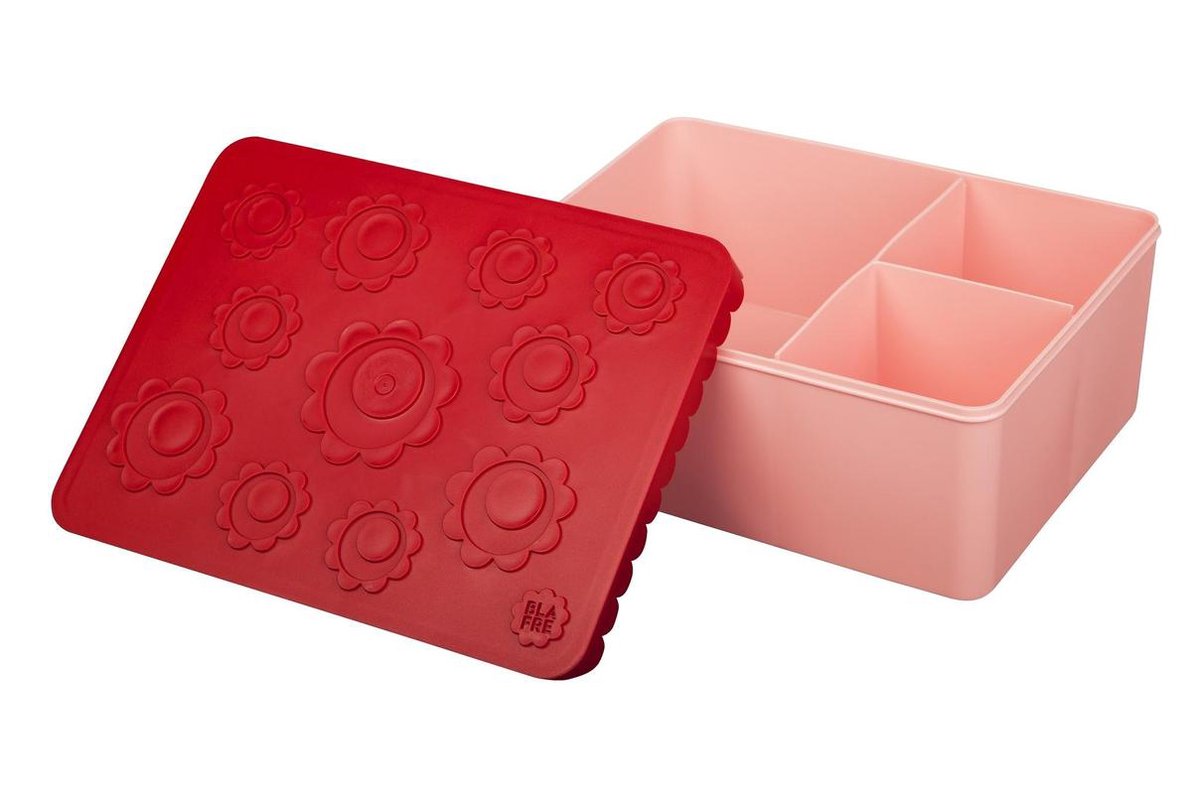 Brooddoos bloemen rood-roze - Blafre