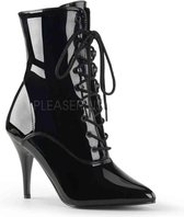 EU 39 = US 9 | VANITY-1020 | 4 Lace-Up Ankle Boot, Side Zip