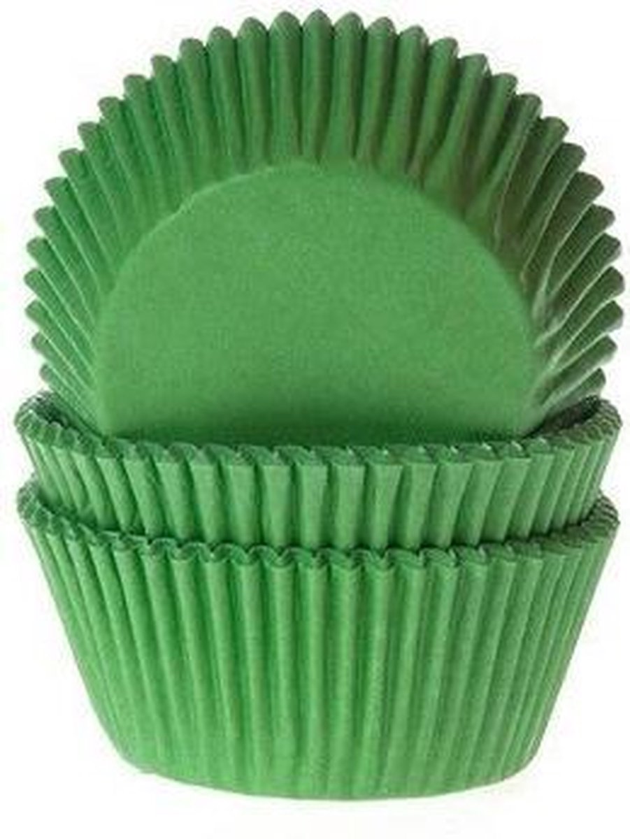 Cupcake Cups Grasgroen 50x33mm. 50st.