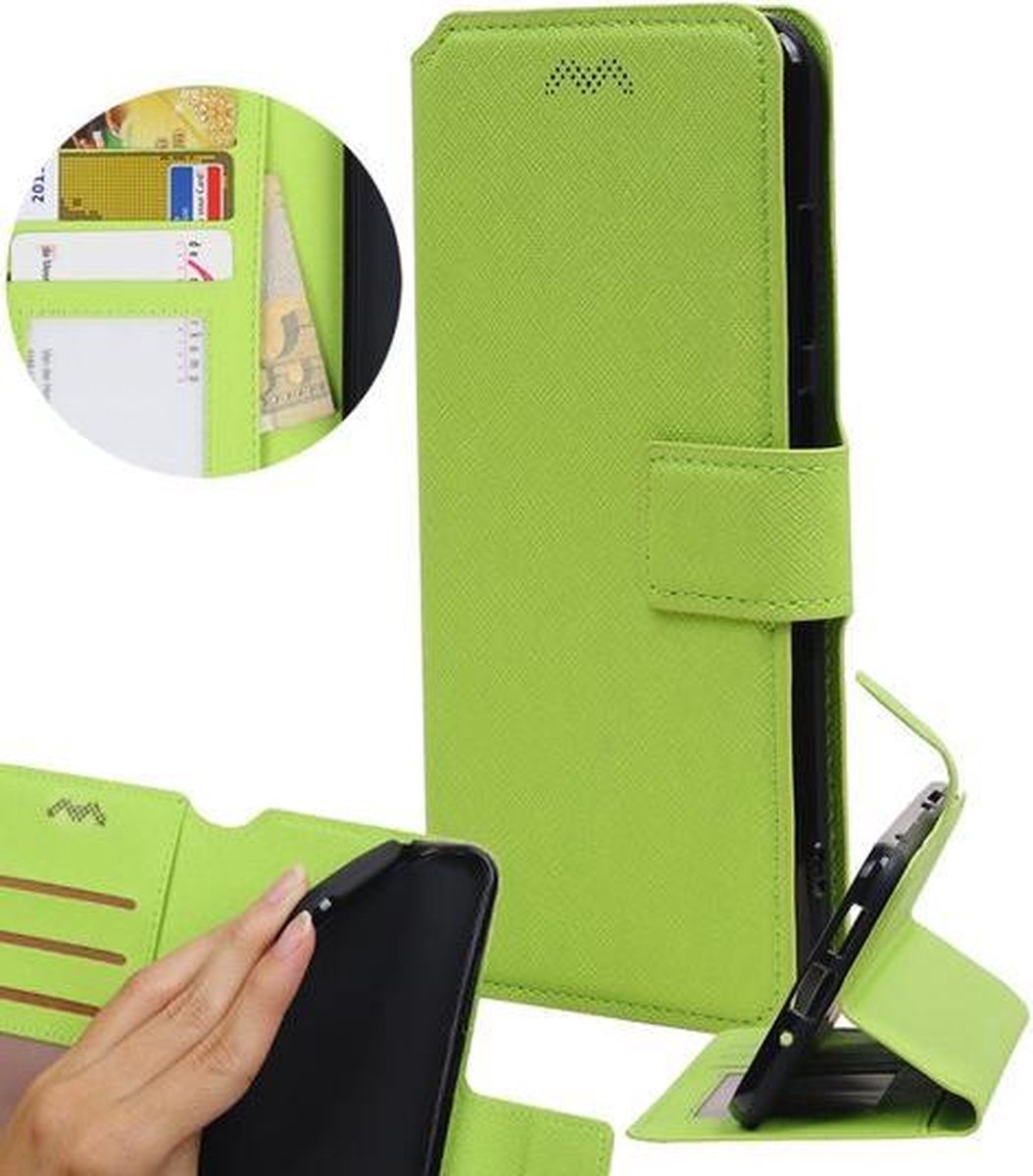 BestCases.nl Groen Apple iPhone X TPU wallet case booktype hoesje HM Book
