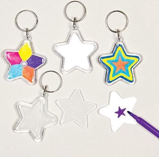 Ontwerp je sleutelhangers - sterren - creatieve speelgoed voor kinderen om te... | bol.com
