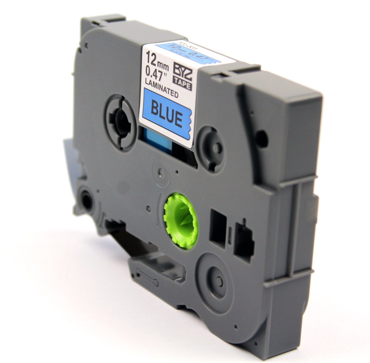 KATRIZ® huismerk label tape voor Brother TZe-531| GL-100/PT-1100CH/PT-1700/PT-H100/PT-D200 | Zwart op Blauw | 12mm*8m | 1 stuk