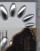 Rubies - metallic nagels - zilver 10 stuks