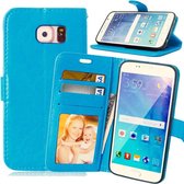 Telefoonhoes Geschikt voor: Samsung Galaxy S6 portemonnee hoesje - Turquoise
