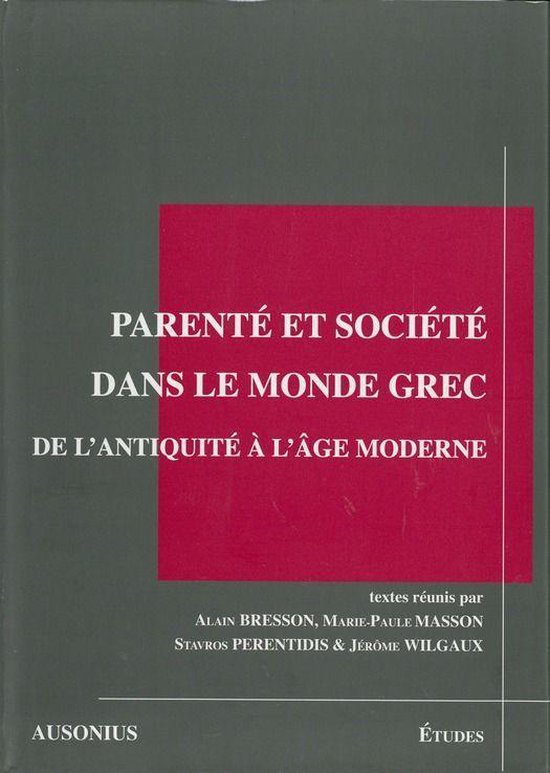 Études - Parenté et société dans le monde grec