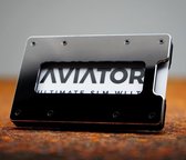 Aviator - Ultimate slim RFID wallet - Black Metallic