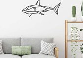 Wanddecoratie Haai - Zwart