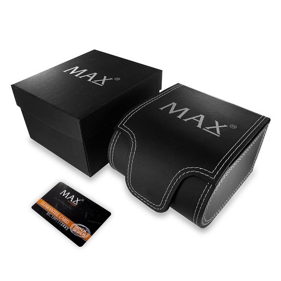 Max 5 -MAX063 - Horloge - Leer - Zwart - 42 mm