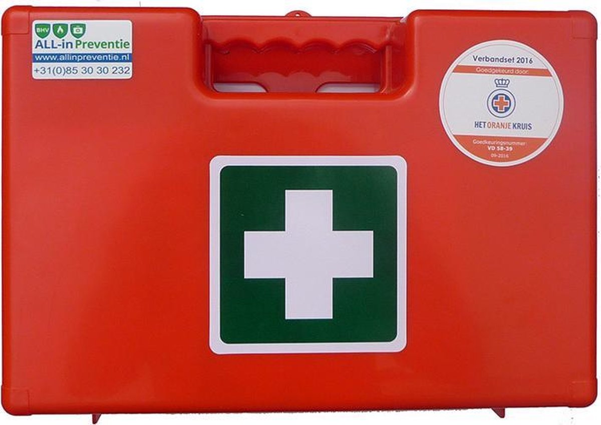 baden Vertrouwen Gebeurt EHBO verbandkoffer BHV (Oranje Kruis goedgekeurd). De EHBO koffer is  inclusief... | bol.com