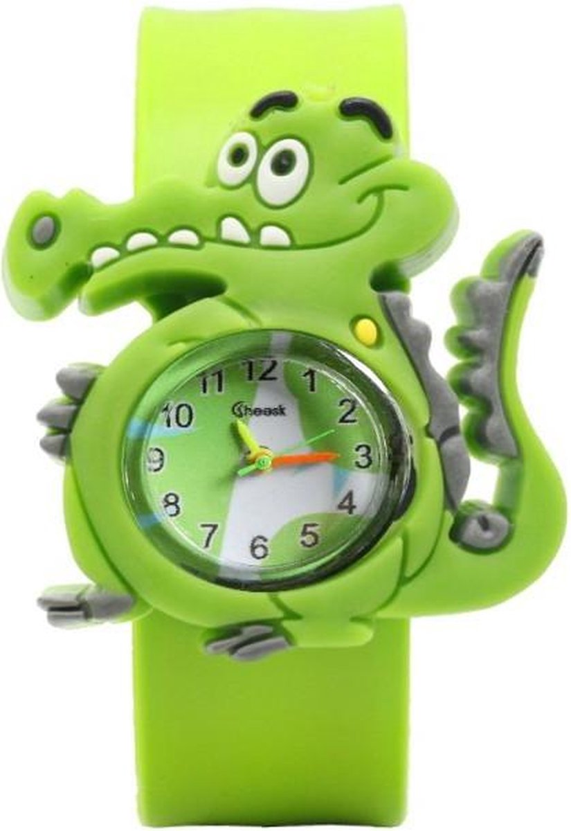 Fako® - Kinderhorloge - Slap On Mini - Krokodil - Groen
