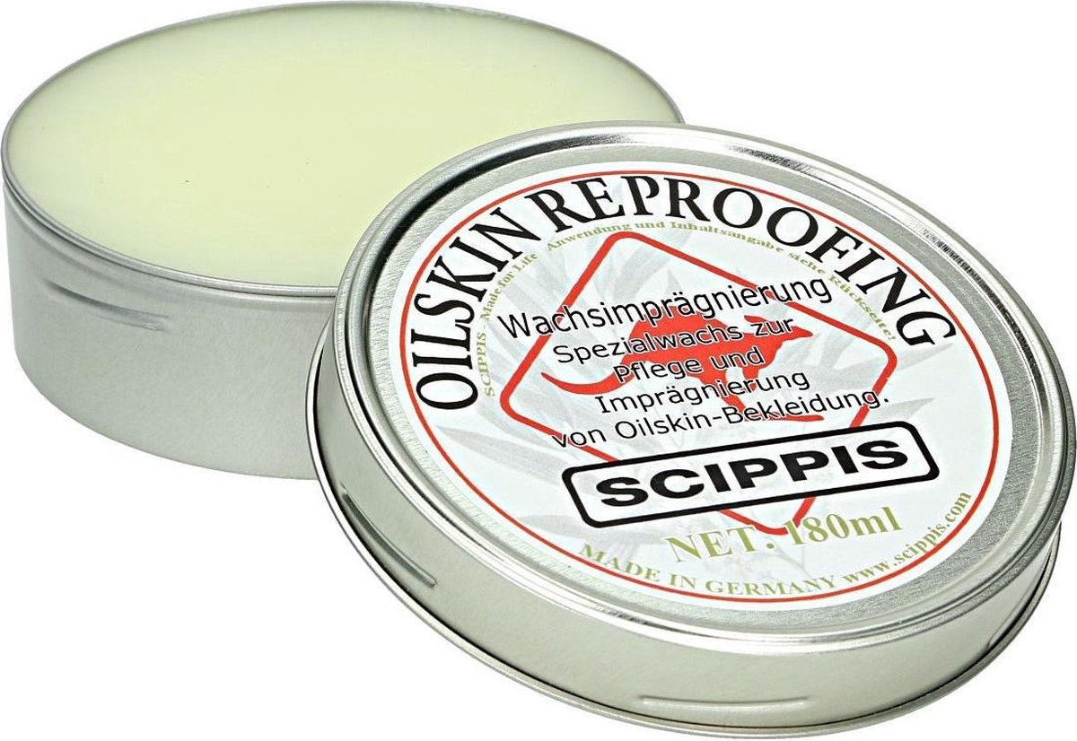Scippis Oilskin-Wax 180ml – Bescherming voor Waxjassen en -hoeden Nature