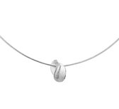 The Jewelry Collection Ketting Hanger Gescratcht Poli/mat 1,0 mm 45 cm - Zilver