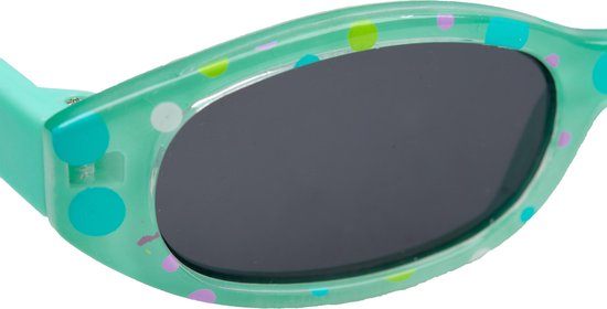 Haga Eyewear Kinderzonnebril Colibri - Aqua Confetti- 5-10 jaar - 100% UV-A en UV-B Bescherming - Lichtgewicht en Flexibel - Inclusief Microvezel Pouch — afbeelding 2