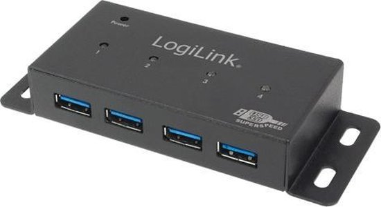 Continuar petróleo Red de comunicacion Hub LogiLink 4 Porto , USB 3.0 actif noir (métal) | bol.com