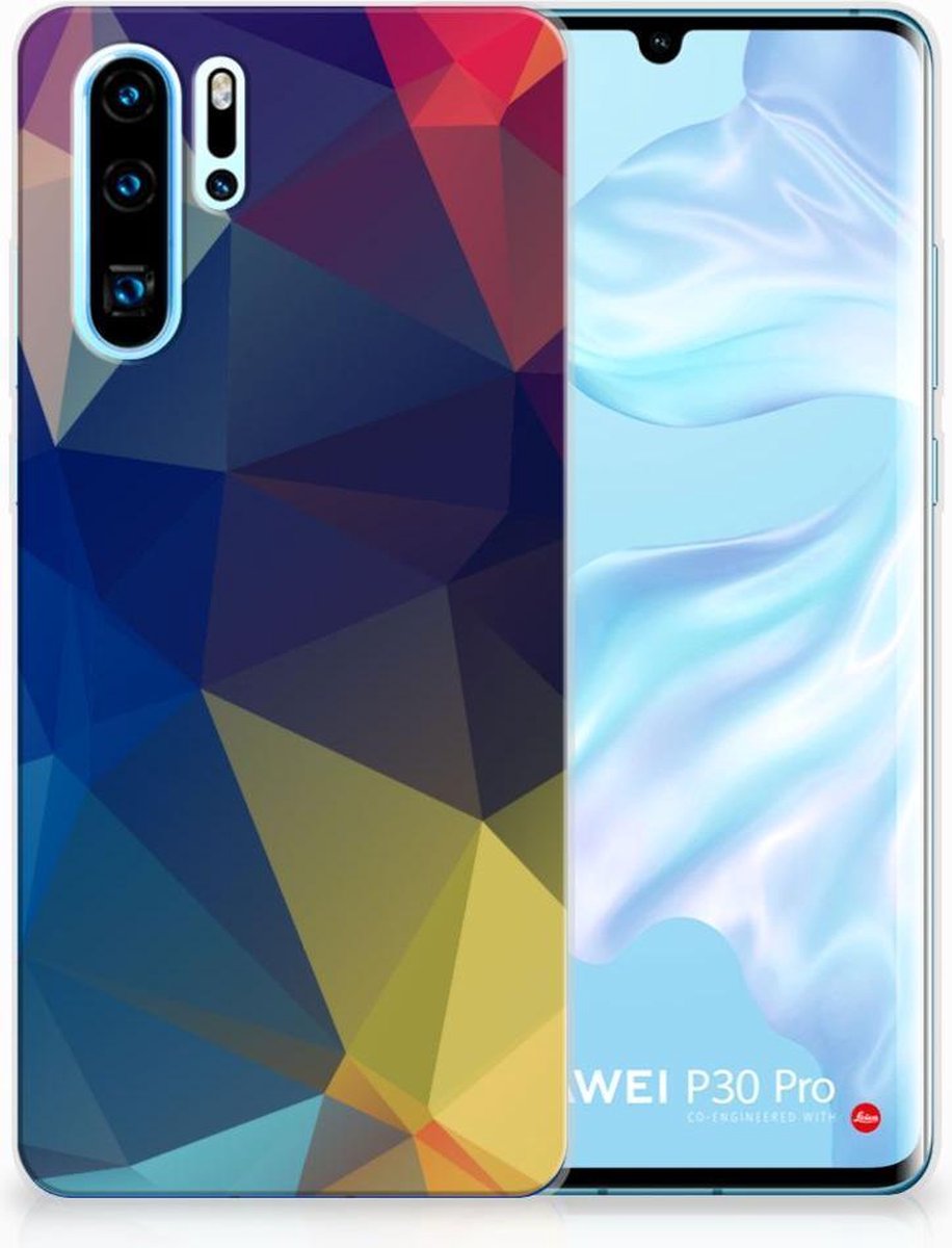 Huawei P30 Pro TPU Hoesje Polygon Dark