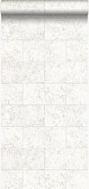 Origin papier peint blocs de calcaire blanc cassé - 347580