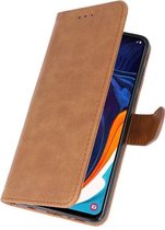 Samsung Galaxy A60 Wallet Case Hoesje Bruin
