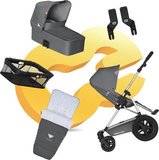 Product: Koelstra Binque Daily PACK - Kinderwagenset - Grijs, van het merk Koelstra
