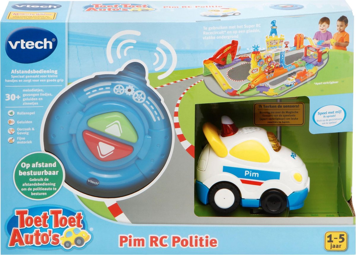 VTech Toet Toet Auto's RC Pim Politie - auto | bol.com