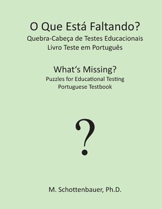 O Que Está Faltando? Quebra-Cabeça de Testes Educacionais - cover