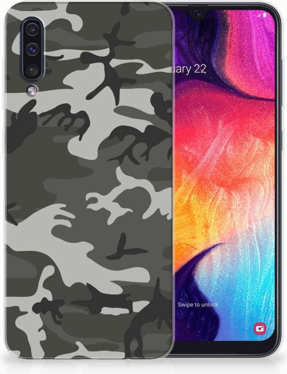 TPU Hoesje voor Samsung Galaxy A50 TPU bumper Army Light
