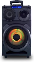 Wonky Monky - DJ Party Tower - Party Box - Bluetooth - DJ Speaker - LED-Verlichting - Zwart - Trolley - MP3 - 50 Watt