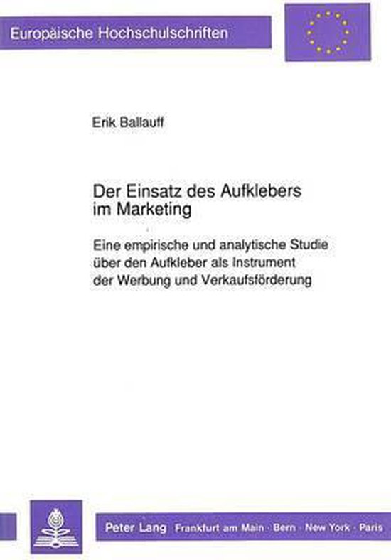 Der Einsatz des Aufklebers im Marketing - cover